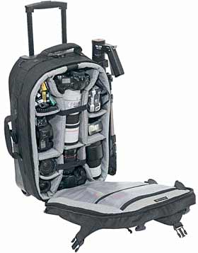 Road Runner AW - Multi Format Rolling Photo Backpack - Black