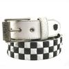 Lowlife Belt - Checker Stud (White/Black)