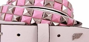 Dub Studded Belt - Pink/White