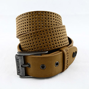 Lowlife Punched Belt - Crinkle/Brown