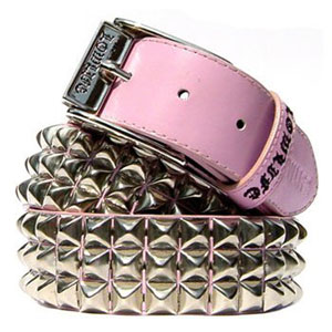 Lowlife Triple S Belt - Pink/Silver