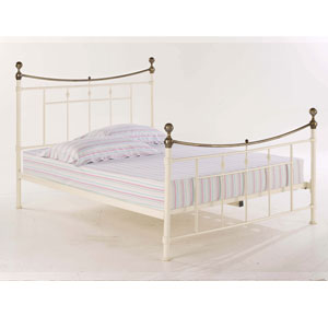 LPD , Regency, 4FT 6 Double Metal Bedstead - Cream