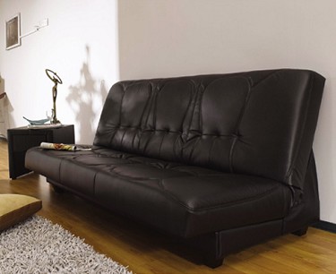 LPD Furniture Avanti Black Faux Leather Sofa Bed