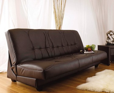 LPD Furniture Avanti Brown Faux Leather Sofa Bed