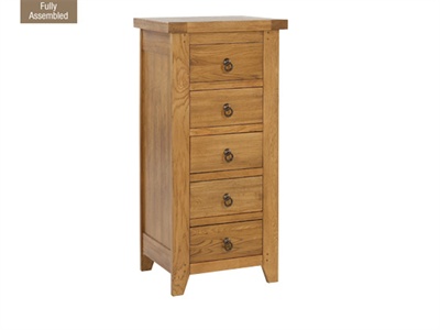 LPD Furniture Hastings 5 Drawer Chest Small Single (2