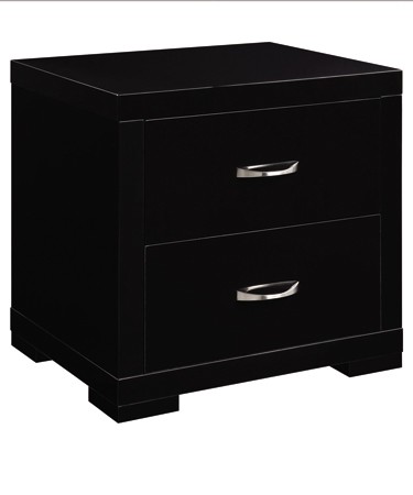 LPD Furniture Luna 2 Drawer Bedside Cabinet - Black