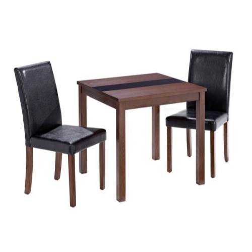LPD Limited LPD Ashleigh Small Walnut Dining Set with Black