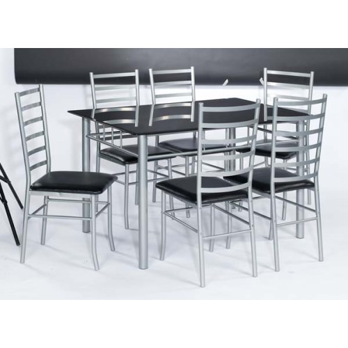 LPD Lincoln Rectangular Dining Set with Black