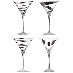 Jazz Cocktail Glasses, Box of 4
