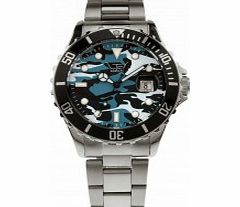 LTD Watch Mens Khaki Blue Steel Watch