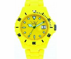 LTD Watch Yellow Plastic 3 Hand Watch