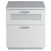 Lucas 2 Drawer Bedside Chest, White