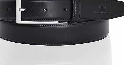 LUCHENGYI Mens Black Leather Designer Belts Classic Style Pin Buckle 34