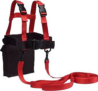Lucky Bums Kids Ski Trainer Harness, Learn-to-Turn Leashes (Red/Black)