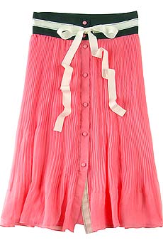 Luella Pleated chiffon skirt