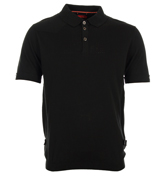 Perf Black Knitted Polo Shirt