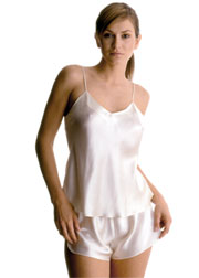 V-neck camisole set with French knickers