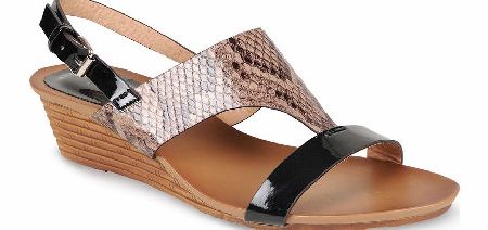 LUNAR Black Slingback Sandal