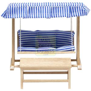 Dolls House Stockholm Hammock and Table 1 18 Scale