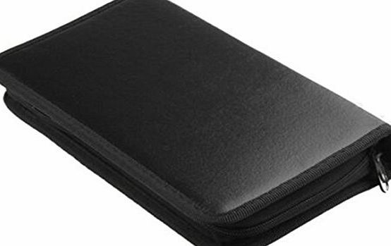 Luwu-Store 80Pcs CD DVD Disc Storage Wallet Holder Orangniser Bag Carry Case-Black