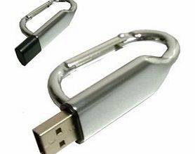 Custom engraved / personalised 8GB USB carabiner clip memory stick flash drive keyring + gift pouch usb-ca
