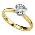 18-carat gold moissanite ring