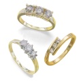 LXDirect 3-stone channel set ring