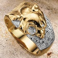 9-carat diamond-set panther head ring
