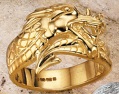 9 carat gold dragon ring