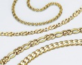9-carat gold solid fancy figaro chains or bracelet