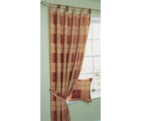 boston check pleated curtains