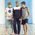 boys pack of 3 football pyjamas