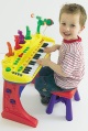 electronic keyboard with stool