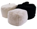 LXDirect faux fur throwover or bean cube