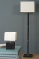 faux table and floor lamps