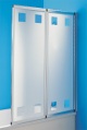 frosted cube double-folding shower screen