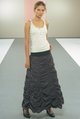 full-length ruched skirt