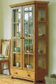 henley wide glazed display unit with drawer