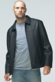 LXDirect mens harrington jacket - black leather