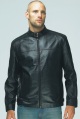 mens leather biker-style jacket