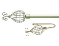 metal curtain poles in 2 intricate designs and colours