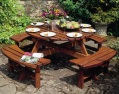 LXDirect richmond 8-seater round picnic table