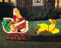 santa and sleigh with reindeer