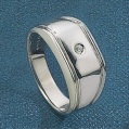 silver and diamond ring