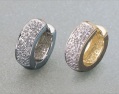 silver and diamond-set earrings