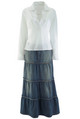 LXDirect tiered denim skirt