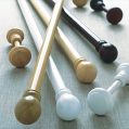 wooden curtain pole in two diameters