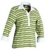 Lyle & Scott Galvin Green Womens Janice 3/4 Length Sleeve Golf Shirt Avocado L