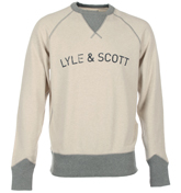 Lyle and Scott Grey and Beige Sweater