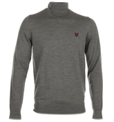 Lyle and Scott Mid Grey Marl Turtle Neck Sweater